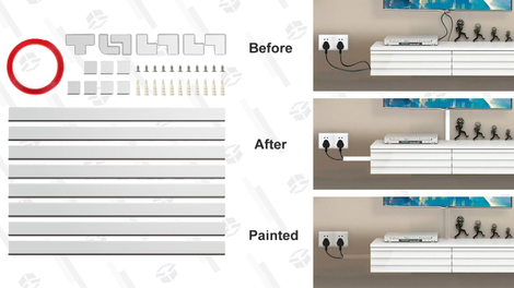 Paintable Cable Management Channel | $13 | Amazon | Promo code JN29LM5W